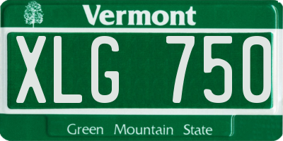 VT license plate XLG750