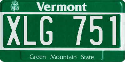 VT license plate XLG751