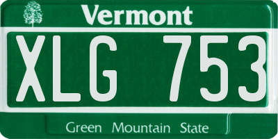 VT license plate XLG753