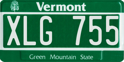 VT license plate XLG755