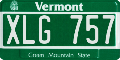 VT license plate XLG757