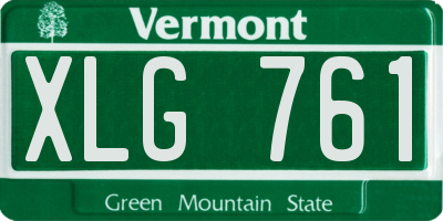 VT license plate XLG761