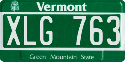 VT license plate XLG763
