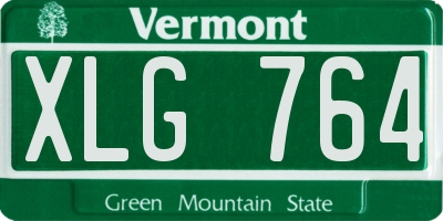 VT license plate XLG764