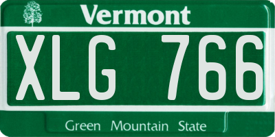 VT license plate XLG766