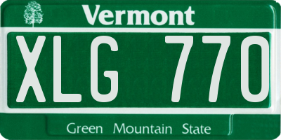VT license plate XLG770