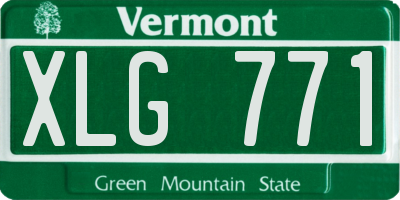 VT license plate XLG771