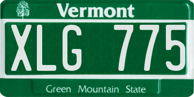 VT license plate XLG775
