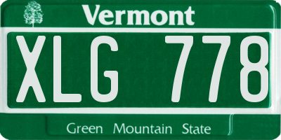 VT license plate XLG778