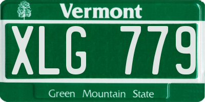 VT license plate XLG779