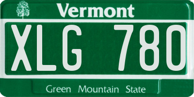 VT license plate XLG780