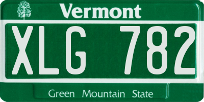 VT license plate XLG782
