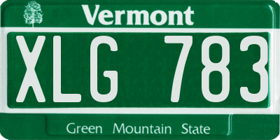 VT license plate XLG783