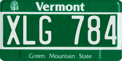 VT license plate XLG784