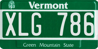 VT license plate XLG786