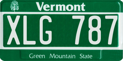 VT license plate XLG787