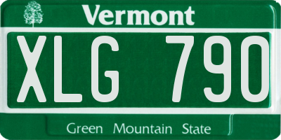 VT license plate XLG790
