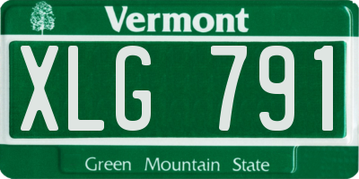 VT license plate XLG791
