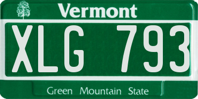 VT license plate XLG793