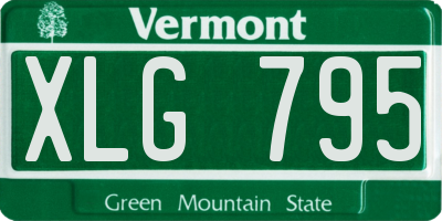 VT license plate XLG795