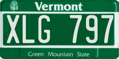 VT license plate XLG797