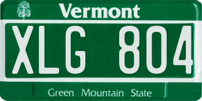 VT license plate XLG804