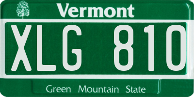 VT license plate XLG810
