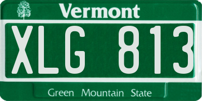 VT license plate XLG813