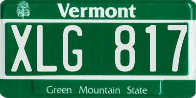 VT license plate XLG817