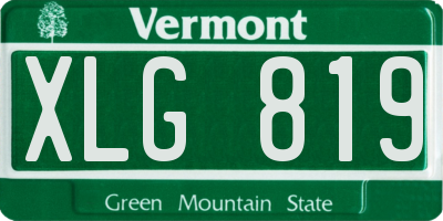 VT license plate XLG819