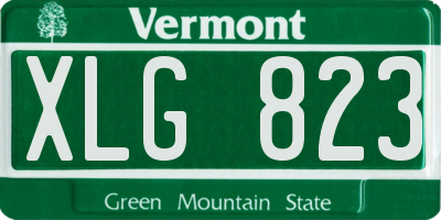 VT license plate XLG823