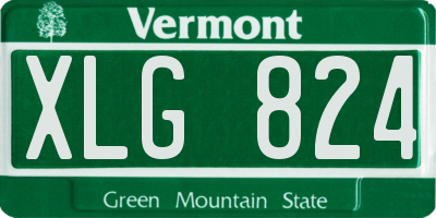 VT license plate XLG824