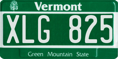 VT license plate XLG825