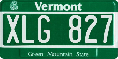 VT license plate XLG827