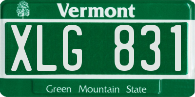 VT license plate XLG831