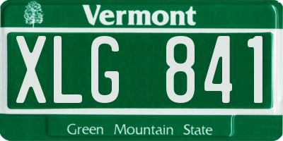 VT license plate XLG841