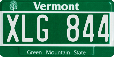 VT license plate XLG844
