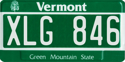 VT license plate XLG846