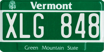 VT license plate XLG848