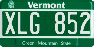 VT license plate XLG852