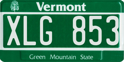 VT license plate XLG853