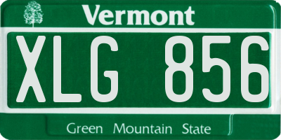 VT license plate XLG856