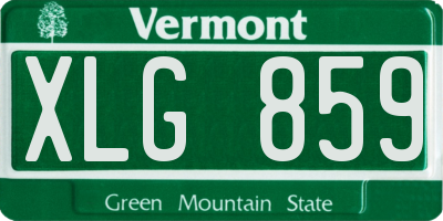 VT license plate XLG859