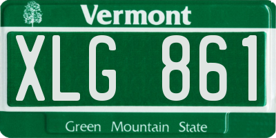 VT license plate XLG861