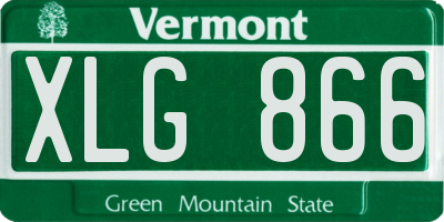 VT license plate XLG866