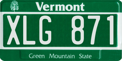 VT license plate XLG871