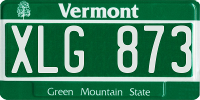 VT license plate XLG873