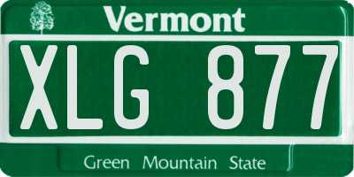 VT license plate XLG877