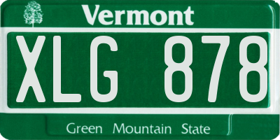 VT license plate XLG878