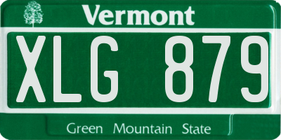 VT license plate XLG879